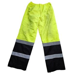 Utility Pro Wear ANSI Class E Hi-Vis Safety Pants Neon Yellow Black Reflective *